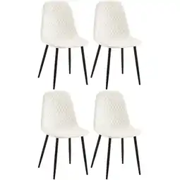 Netto Marken-Discount CLP 4er Set Stühle Giverny Samt Farbe:cremeweißMaterial:Samt Angebot