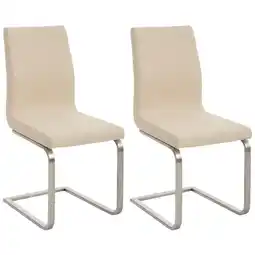 Netto Marken-Discount CLP 2er Set Esszimmerstühle Belfort Stoff Farbe:creme Angebot
