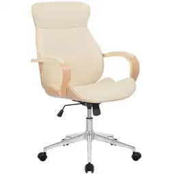 Netto Marken-Discount CLP Bürostuhl Melilla Kunstleder Farbe:natur/creme Angebot