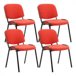 Netto Marken-Discount CLP 4er Set Besucherstuhl Ken Stoff Farbe:rot Angebot