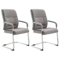Netto Marken-Discount CLP 2er Set Freischwinger XL Anubis Stoff Farbe:grau Angebot