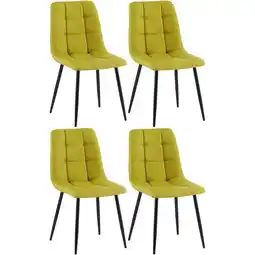 Netto Marken-Discount CLP 4er Set Esszimmerstühle Antibes Stoff Farbe:grün Angebot