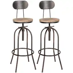 Netto Marken-Discount CLP 2er Set Barhocker Pino, Holz Farbe:bronze Angebot