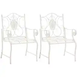 Netto Marken-Discount CLP 2er Set Gartenstühle Punjab Farbe:antik weiß Angebot