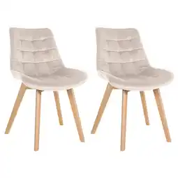 Netto Marken-Discount CLP 2er Set Stühle Brook Samt Farbe:creme Angebot