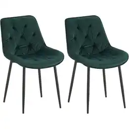Netto Marken-Discount CLP 2er Set Esszimmerstuhl Wallace Samt Farbe:grün Angebot