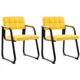 Netto Marken-Discount CLP 2er Set Besucherstühle Canada B Kunstleder Farbe:gelb Angebot