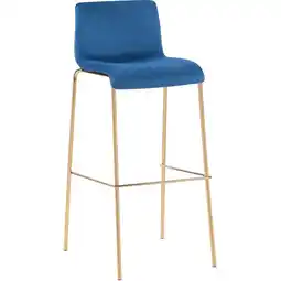 Netto Marken-Discount CLP Barhocker Hoover Samt 4-Fuß Gold Farbe:blau Angebot