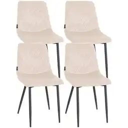 Netto Marken-Discount CLP 4er Set Stühle Telde Samt Farbe:creme Angebot
