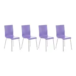 Netto Marken-Discount CLP 4er Set Besucherstuhl Pepe Farbe:lila Angebot