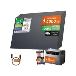 Netto Marken-Discount SOLARWAY Balkonkraftwerk 4000 Watt Anker SOLIX Solarbank 4 Pro Angebot
