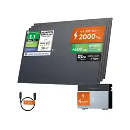 Netto Marken-Discount SOLARWAY Balkonkraftwerk 2000 Watt Hoymiles HiBattery 4020 X Angebot