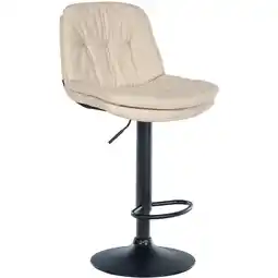 Netto Marken-Discount CLP Barhocker Laurel Stoff schwarz Farbe:cremeMaterial Gestell:Metall matt schwarz Angebot