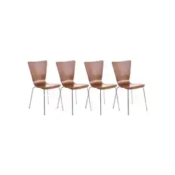 Netto Marken-Discount CLP 4er Set Besucherstuhl Aaron Farbe:braun Angebot
