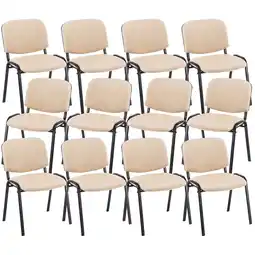 Netto Marken-Discount CLP 12er Set Besucherstuhl Ken Stoff Farbe:creme Angebot