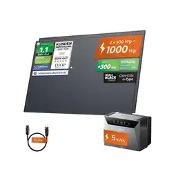 Netto Marken-Discount SOLARWAY Balkonkraftwerk 1000 Watt Anker SOLIX Solarbank 4 Pro Angebot