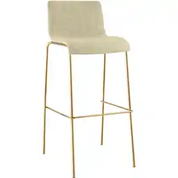 Netto Marken-Discount CLP Barhocker Hoover Stoff 4-Fuß Gold Farbe:creme Angebot