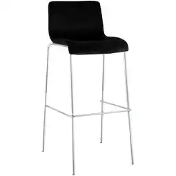 Netto Marken-Discount CLP Barhocker Hoover Samt 4-Fuß Chrom Farbe:schwarz Angebot
