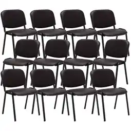 Netto Marken-Discount CLP 12er Set Besucherstuhl Ken Kunstleder Farbe:braun Angebot