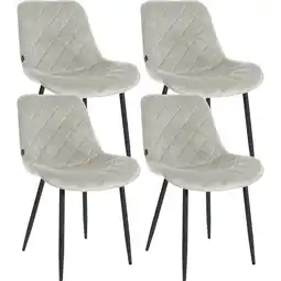 Netto Marken-Discount CLP 4er Set Stühle Springs Samt Farbe:creme Angebot