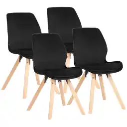 Netto Marken-Discount CLP 4er Set Stuhl Luna Samt Farbe:schwarzMaterial:Samt Angebot