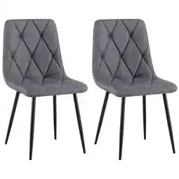 Netto Marken-Discount CLP 2er Set Esszimmerstuhl Clairton Stoff Farbe:dunkelgrauMaterial:Stoff Angebot