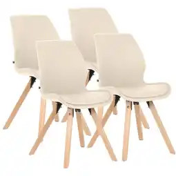 Netto Marken-Discount CLP 4er Set Stuhl Luna Kunstleder Farbe:cremeMaterial:Kunstleder Angebot