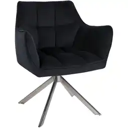 Netto Marken-Discount CLP Esszimmerstuhl Swing Samt edelstahl Farbe:schwarzGestell Farbe:edelstahl Angebot