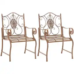 Netto Marken-Discount CLP 2er Set Gartenstühle Punjab Farbe:antik braun Angebot
