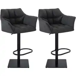 Netto Marken-Discount CLP 2er Set Barhocker Damaso Stoff schwarz Farbe:dunkelgrauGestell Farbe:schwarz Angebot