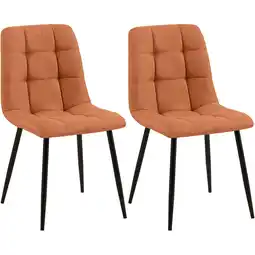 Netto Marken-Discount CLP 2er Set Esszimmerstuhl Tilde Stoff Farbe:orangeMaterial:Stoff Angebot