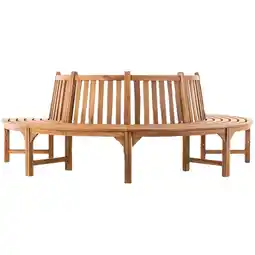 Netto Marken-Discount CLP Baumbank Leming halbrund 250 cm teak Größe:250 cm Angebot