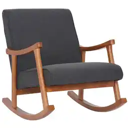 Netto Marken-Discount CLP Schaukelstuhl Morelia Stoff walnuss Farbe:dunkelgrau Angebot
