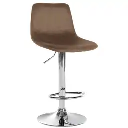 Netto Marken-Discount CLP Barhocker Divo Samt Chrom Farbe:braunGestell Farbe:chrom Angebot