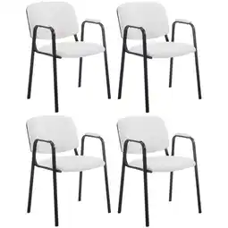 Netto Marken-Discount CLP 4er Set Besucherstühle Ken PRO Kunstleder Farbe:weiß Angebot