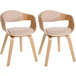 Netto Marken-Discount CLP 2er Set Stühle Kingston Stoff Farbe:natur/cremeGestell Farbe:natur Angebot