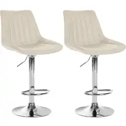 Netto Marken-Discount CLP 2er Set Barhocker Toni Kunstleder chrom Farbe:cremeMaterial Gestell:Metall in Chromoptik Angebot