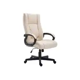 Netto Marken-Discount CLP Bürostuhl XL Sparta Kunstleder Farbe:creme Angebot