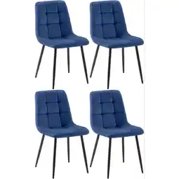 Netto Marken-Discount CLP 4er Set Esszimmerstühle Antibes Farbe:blau Angebot