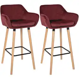 Netto Marken-Discount CLP 2er Set Barhocker Grant Samt Farbe:rot Angebot