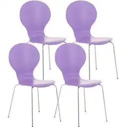 Netto Marken-Discount CLP 4er Set Besucherstuhl Diego Farbe:lila Angebot