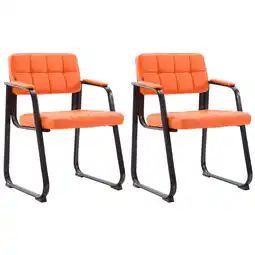 Netto Marken-Discount CLP 2er Set Besucherstühle Canada B Kunstleder Farbe:orange Angebot