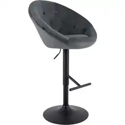 Netto Marken-Discount CLP Barhocker London Samt schwarz Farbe:dunkelgrauGestell Farbe:schwarz Angebot