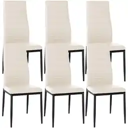Netto Marken-Discount CLP 6er Set Esszimmerstühle Mayfair Kunstleder Farbe:cremeMaterial:Kunstleder Angebot