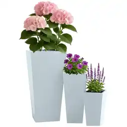 Netto Marken-Discount CLP 3er Set Pflanzkübel 2 Farbe:grau Angebot