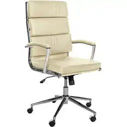 Netto Marken-Discount CLP Bürostuhl Cleveland Echtleder Farbe:cremeMaterial:Echtleder Angebot