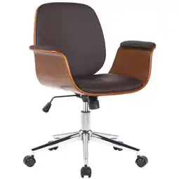 Netto Marken-Discount CLP Bürostuhl Kemberg Kunstleder Farbe:walnuss/braun Angebot