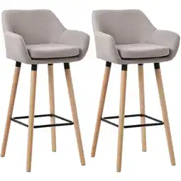 Netto Marken-Discount CLP 2er Set Barhocker Grant Stoff Farbe:taupe Angebot