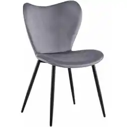 Netto Marken-Discount CLP Esszimmerstuhl Maika Samt Farbe:dunkelgrauMaterial:Samt Angebot