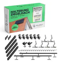 Netto Marken-Discount Solarway Balkonkraftwerk Halterung Schwarz Ziegeldach Vertikal Montageset für 2 Solarmodule Angebot